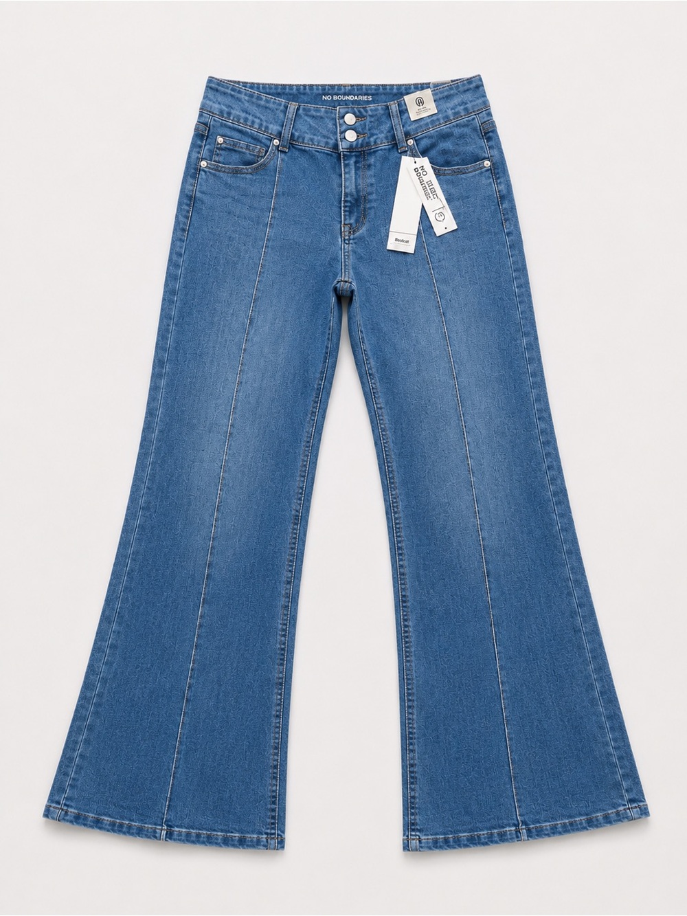 No Boundaries Medium Blue Wide-Leg Flare Jeans